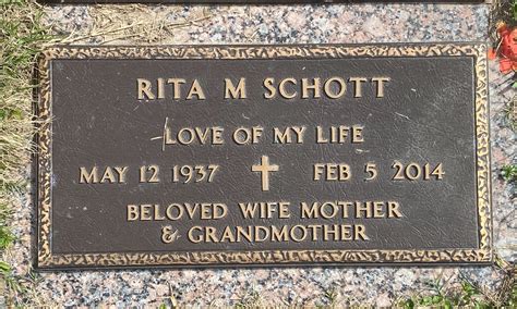 Rita Maxine Judice Schott Find A Grave Memorial