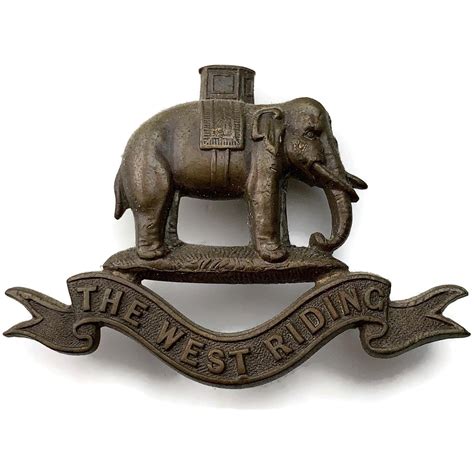 Duke Of Wellingtons West Riding Regiment Officers Bronze Collar Badge