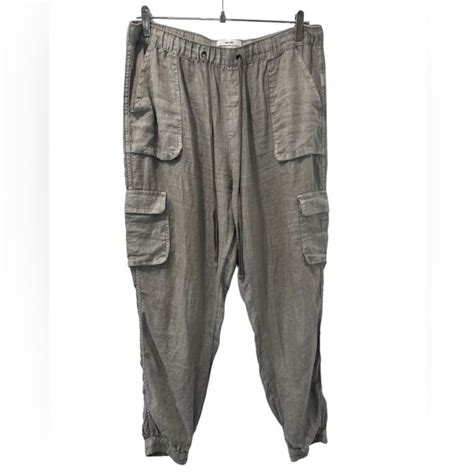 Nicole Miller Pants And Jumpsuits Nicole Miller 0 Linen Cargo Jogger Pants Poshmark