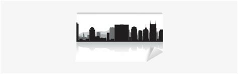 Nashville City Skyline Silhouette Wall Mural Pixers Nashville