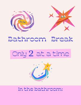 Bathroom Break Sign by Ocean Tatro | TPT