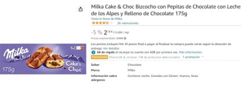 Pack Milka Cake Choc Bizcocho Con Pepitas De Chocolate G Por