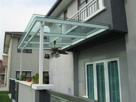 Mild Steel Awning With Laminated Glass Mild Steel Glass Awning