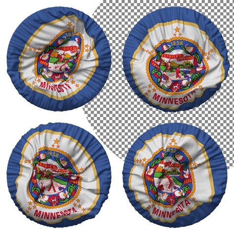 Premium Psd State Of Minnesota Flag Round Shape Isolated Different