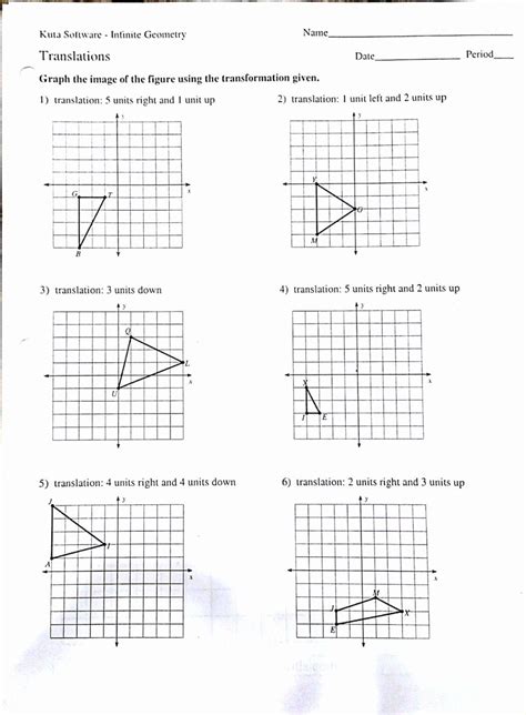 Multiple Transformations Worksheet 31 Geometry Transformatio