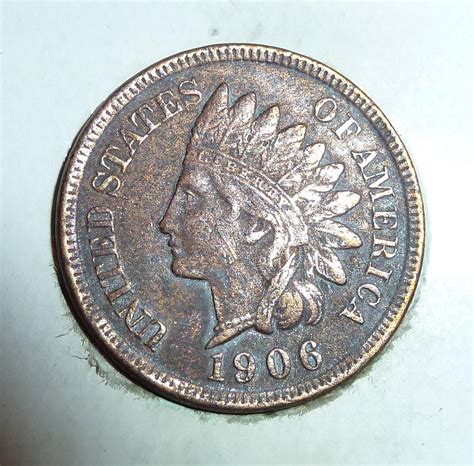 Here Is An AU 1906 Indian Cent About Uncirculated 7918 D For Sale