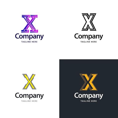 Free Vector Letter X Big Logo Pack Design Creative Modern Logos