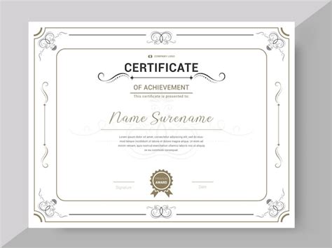 Premium Vector Certificate Or Diploma Vintage Retro Template