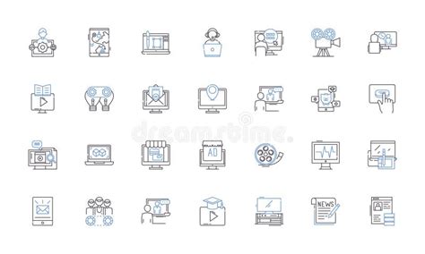 Film Studio Line Icons Collection Production Cinematography