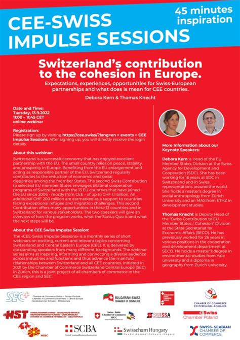 Cee Swiss Impulse Sessions Switzerland S Contribution To The Cohesion