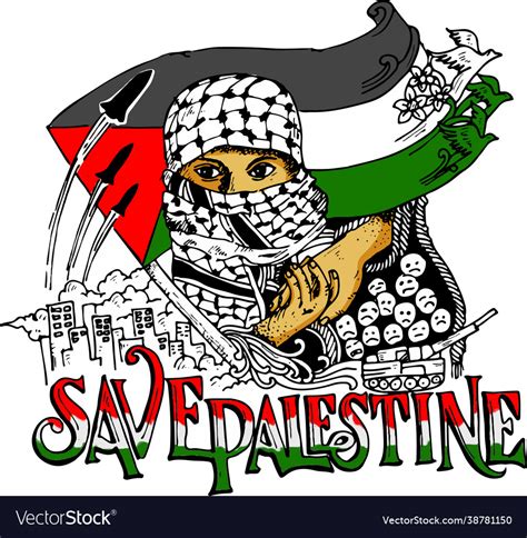 Save Palestine Royalty Free Vector Image Vectorstock