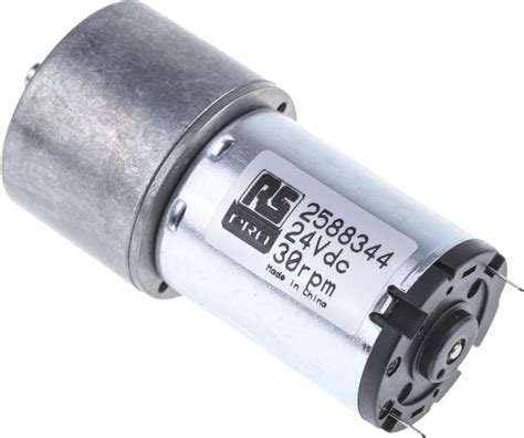 Rs Pro Rs Pro Geared Dc Geared Motor 24 V Dc 30 Ncm 30 Rpm 5mm Shaft Diameter 258 8344