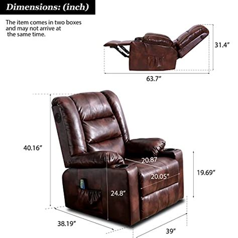 Comhoma Fauteuil Inclinable De Massage Avec Haut Parleur En Cuir