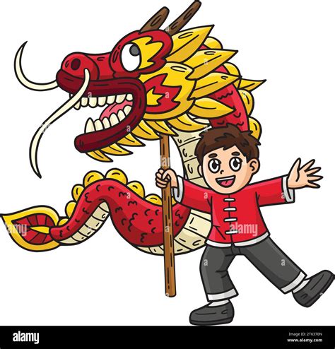 Year of the Dragon Dragon Dance Clipart Stock Vector Image & Art - Alamy