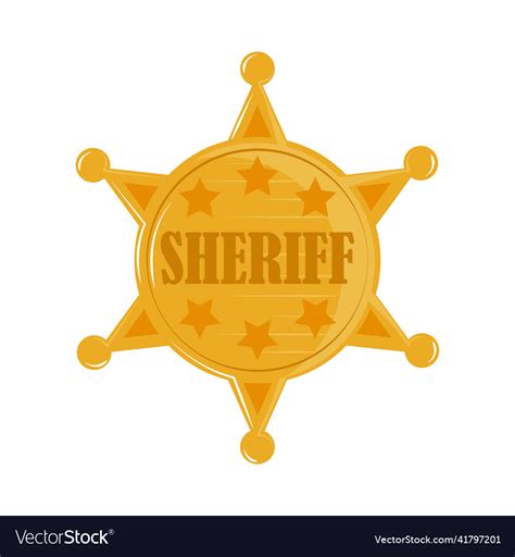 Sheriff star insignia Royalty Free Vector Image