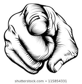 A Black And White Drawing Of A Fist Bumping With The Word Clipart