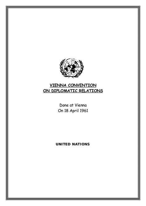 Vienna convention (1961) e