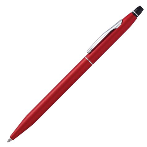 Cross Click Ballpoint Pen Crimson Chrome Trim At0622 119 The