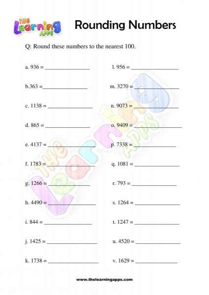 Download Free Printable Rounding Worksheets For Grade 2