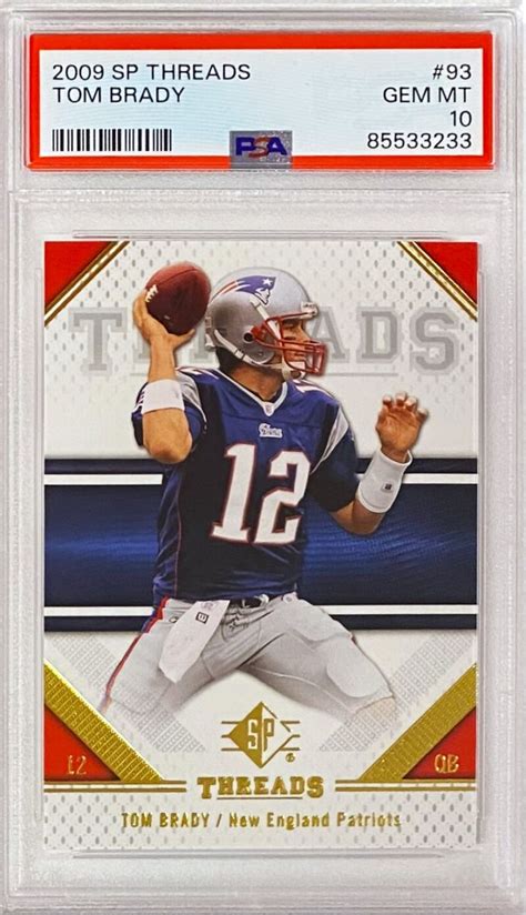 Tom Brady Upper Deck Sp Threads Football New England Patriots