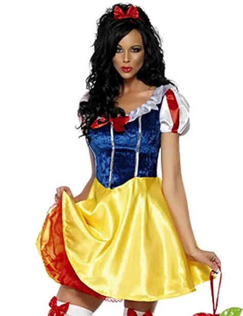 Adult Snow White Costume Cosplay Fantasia Halloween Costumes For Women Princess Dress Fancy