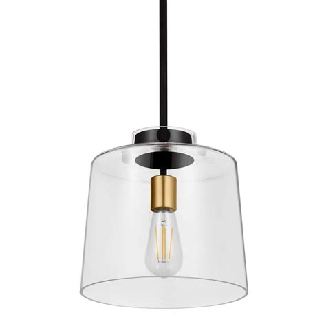 Hampton Bay Mullins In Light Coal And Honey Gold Pendant Hanging