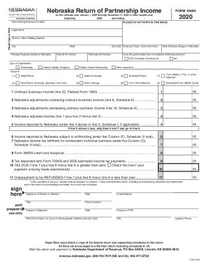 Fillable Online Nebraska S Corporation Income Tax Return FORM 1120 SN