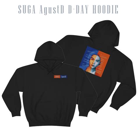 Bts Suga Agust D D Day Black Unisex Heavy Blend Hooded Etsy