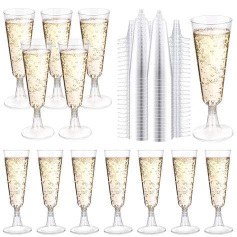 Champagne Flutes Oz Clear Plastic Champagne Flutes Pcs