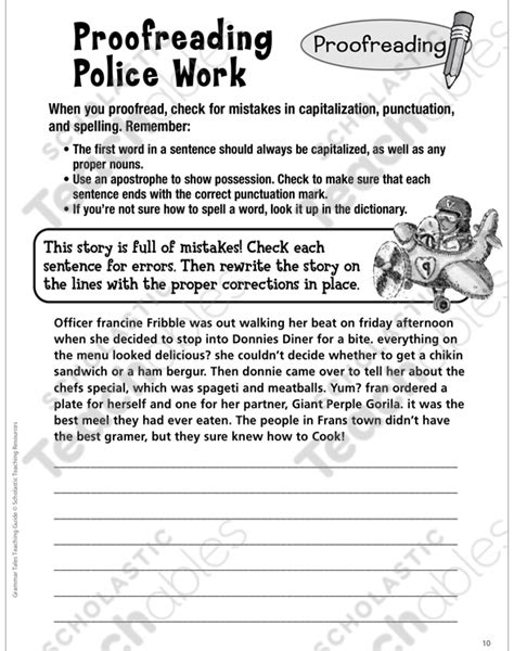 Proofreading Grade 3 Collection Printable Differentiation