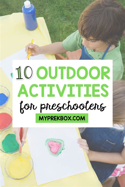 10 Outdoor Learning Activities for Preschool | My Pre-K Box | Preschool ...