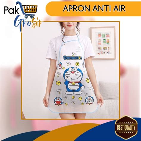 Jual Celemek Dapur Apron Masak Anti Air Motif Karakter Lucu Unik