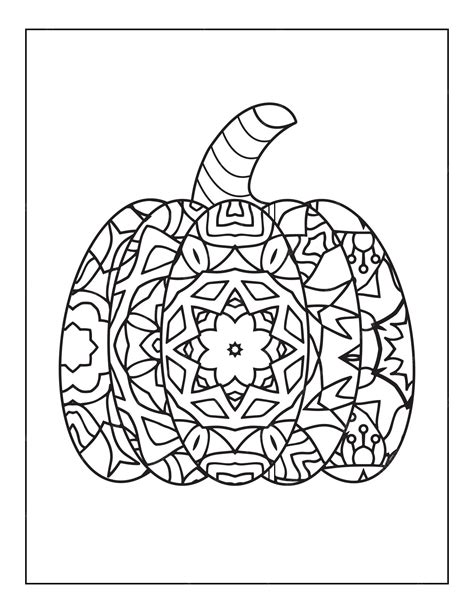 Desenho de abóbora de Halloween para colorir | Vetor Premium