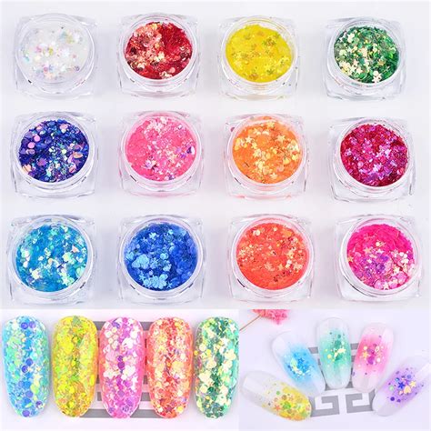 Cheap Price Pcs Colorful Nail Art Sequins Ultrathin Glitter Flakes D