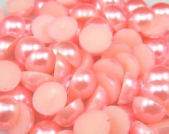 7mm White Resin Flat Back Half Round Pearls 500pcs Etsy