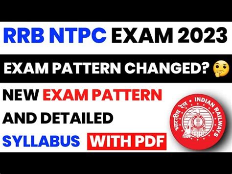 Rrb Ntpc Exam Pattern And Syllabus Railway Ntpc Exam Pattern