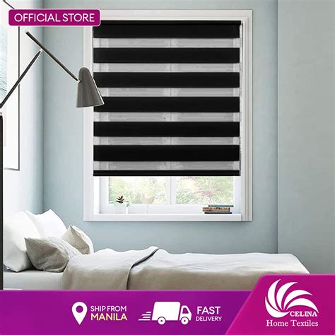 Celina Korean Venetians Duo Roller Blinds Curtain Home Decoration For