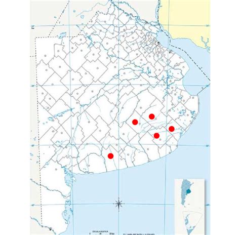 Mapa De La Provincia De Buenos Aires Con Partidos Donde Se Ubican Los Download Scientific