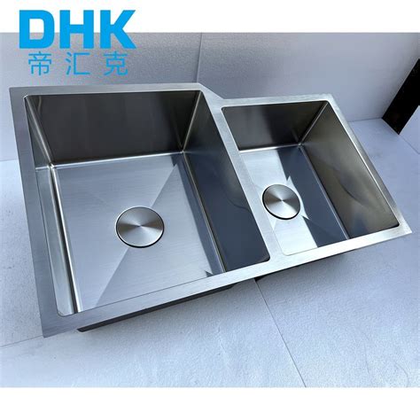 Nano Pvd Handmade Undercounter Basin Double Bowl Stainless Steel