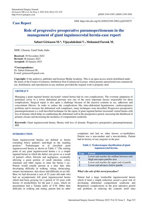 Pdf Role Of Progressive Preoperative Pneumoperitoneum In The