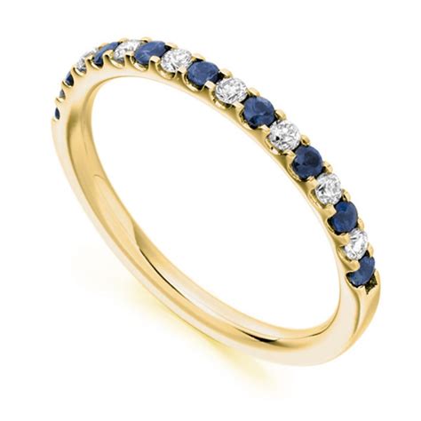 Ct Round Blue Sapphire Diamond Eternity Ring