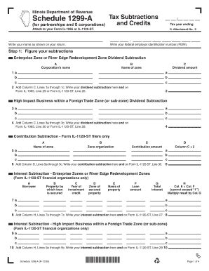 Illinois Department Of Revenue Schedule A For Partnerships And S