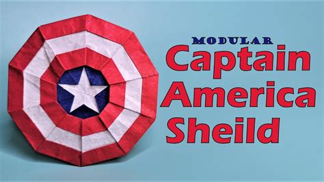 How To Fold A Modular Origami Captain America Shield Advanced Origami