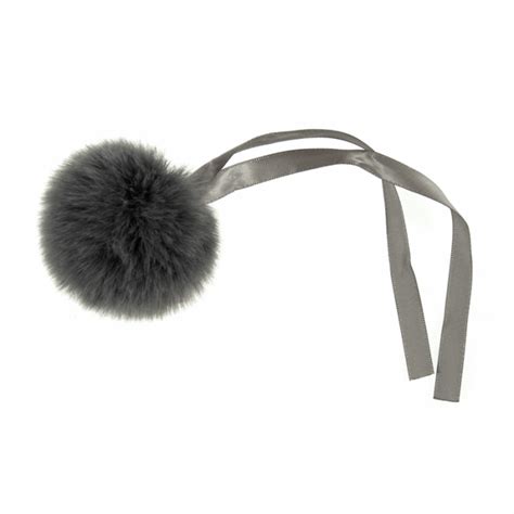 Trimits Medium Faux Fur Pom Poms Grey Cm Abakhan