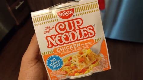 Nissin Cup Noodles Chicken Flavor The Original Youtube