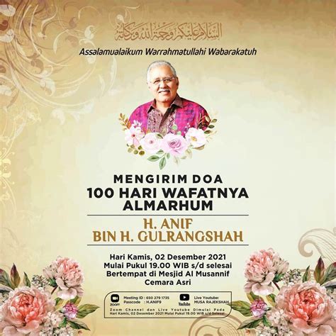 Do A Bersama Dan Pengajian Mengenang 100 Hari Wafatnya Alm Bapak H