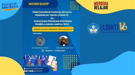 Workshop Pemutakhiran Pangkalan Data Pendidikan Tinggi PDDIKTI YouTube