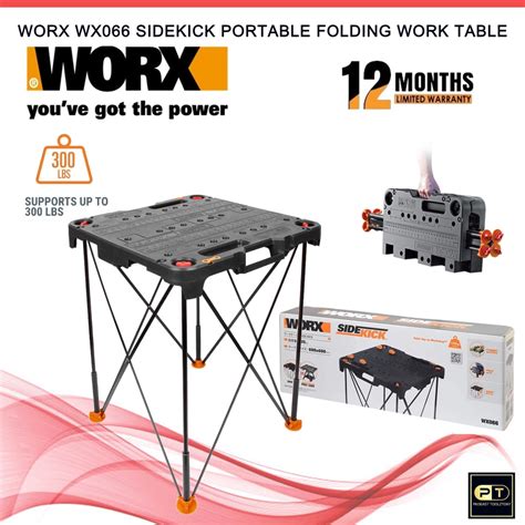 Worx Wx066 60cmx60cm 135kg Capacity Portable Folding Sidekick Portable