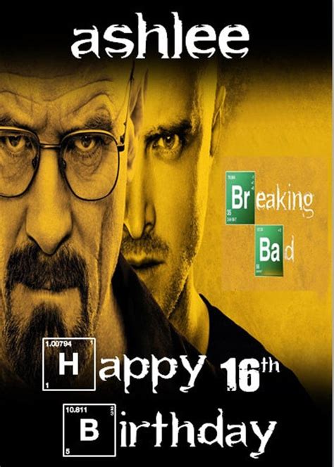 Breaking Bad Birthday Card Personalised Any Name And By Gbcards