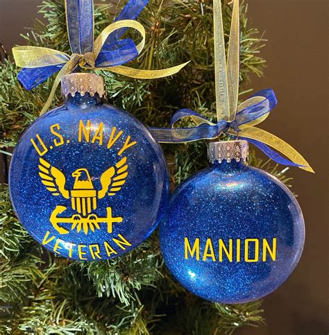 Navy Veteran Ornament Us Navy Personalized Christmas Etsy